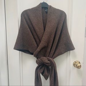 Tibi Knit Convertible Shawl Sweater Wool Blend